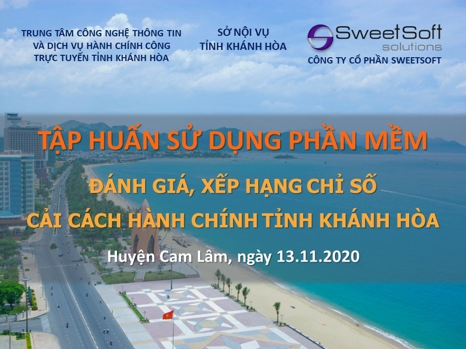 Tập huấn sử dụng phần mềm đánh giá xếp hạnh chỉ số cải cách hành chính tỉnh Khánh Hòa